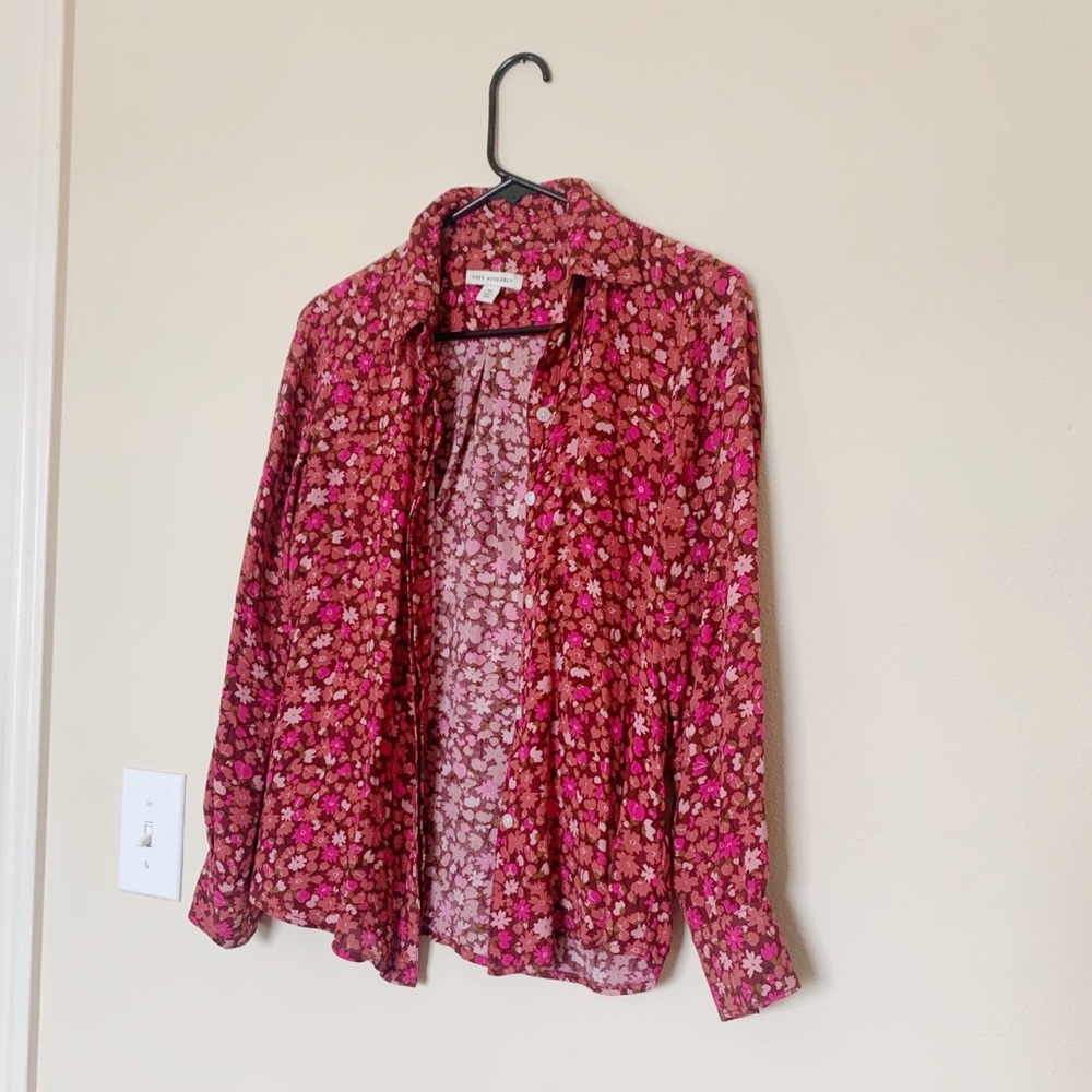 Floral Print Long Sleeve Top XS